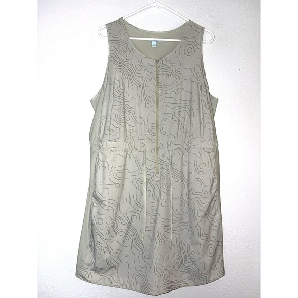 FLX Tank Dress/Skort With Built-In Shorts Sage Topography Size XL - Picture 1 of 10